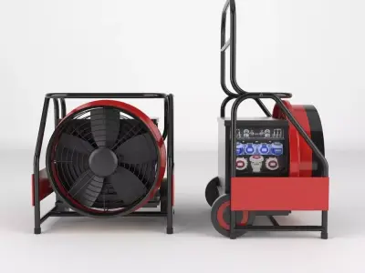 Industrial Fan 3D model 5