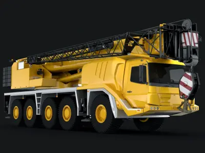 Mobile Crane GMK 5059 3D model purchase