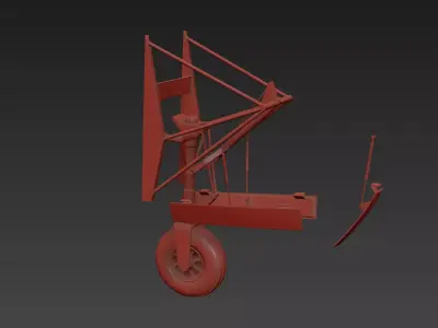 Landing Gear for Aircraft 2 Front Nose 3D model