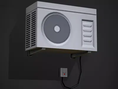 Air Conditioner Low Poly Mobile Ready Low-poly 3D model