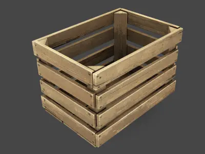 Old Crate Low-poly 3D model
