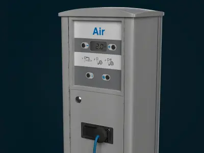 Urban Air Pump Station Game Ready Model Low-poly 3D model