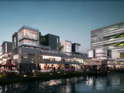 3Dmax fashion city commercial square building 309 3D model