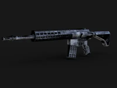 Haenel assault rifle  Low-poly 3D model