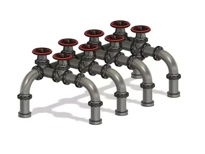 Model Railways Industrial Pipes and Valves  3D print model