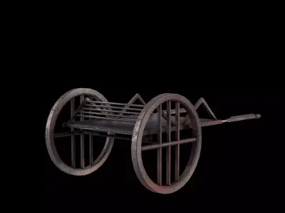 cart model medieval Low-poly 3D model