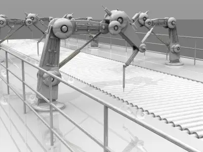 Robotic Assembly Line 3D model