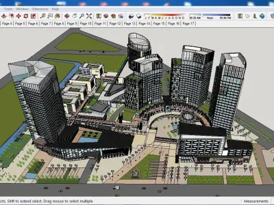 Sketchup Commercial Complex B6 3D model