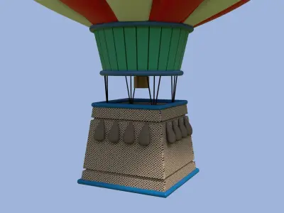 air balloon Low-poly 3D model buy