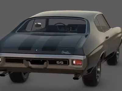 1970 Chevrolet Chevelle SS 454 3D Model The Golden Era Car Low-poly 3D model