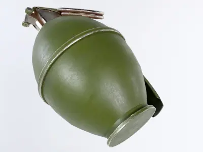 frag grenade Low-poly 3D model 2