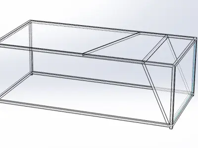 Industrial Minimalist Modern Coffee Table  3D model