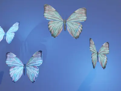 Low Poly Butterfly Low-poly 3D model