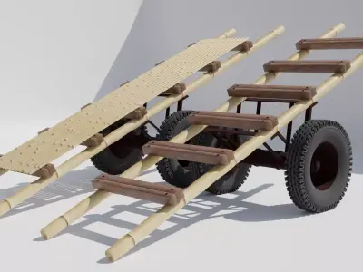 Push cart or Thela gari  3D model