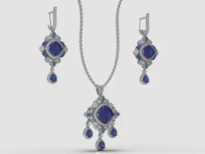 Pendants and earrings for woman 3D print model