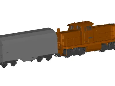 freight train 3D model