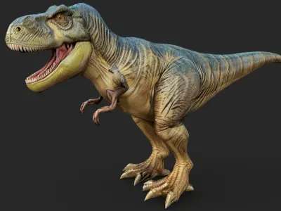 T REX Cartoon Low-poly 3D model
