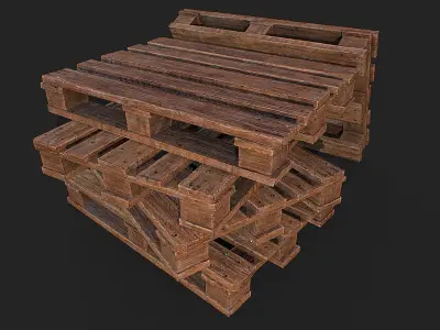 Pallet  Low-poly 3D model