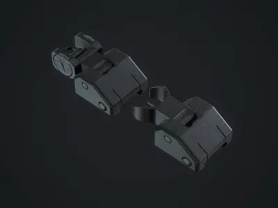 SIG SAUER Rear Flip Up Sights Low-poly 3D model