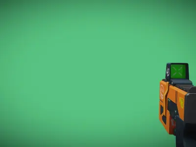 Sci-Fi Handgun stylized Low-poly 3D model