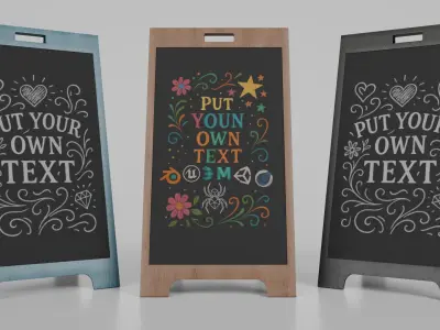  High-Traffic Commercial Set - Customizable Chalkboards 