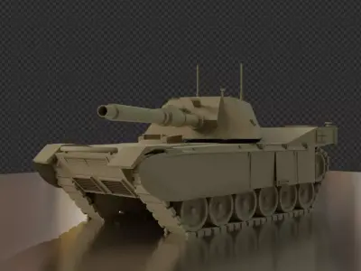  Tank - M1 Abrams Free low-poly 3D model