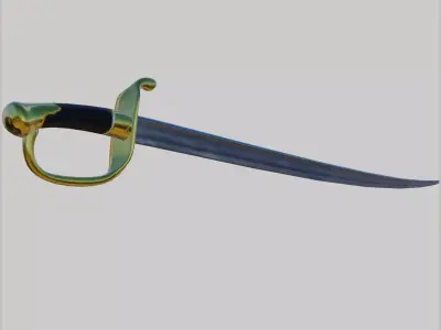 Antique French Sword 1810 Low-poly 3D model