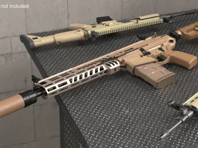 Assault Rifle SIG MCX Spear 3D model