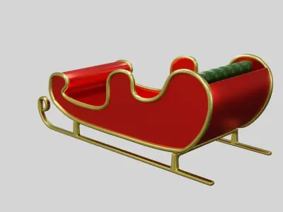 Santa Claus Sleigh 3D model shop