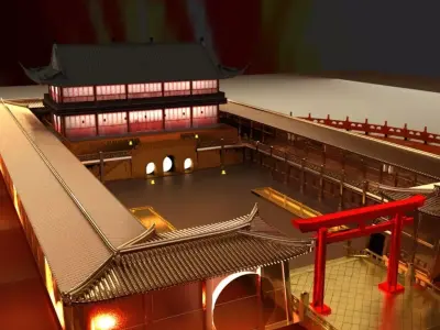 Chinese house 3D model