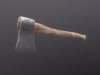 Hatchet axe Low-poly 3D model buy