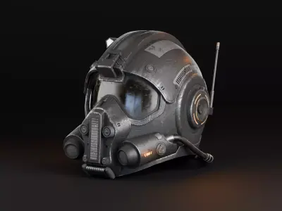Sci-Fi Helmet 3D model get