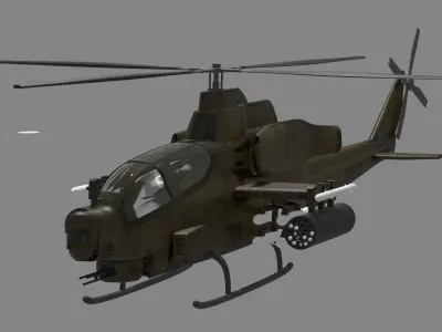 3d model helicopter army Free 3D model
