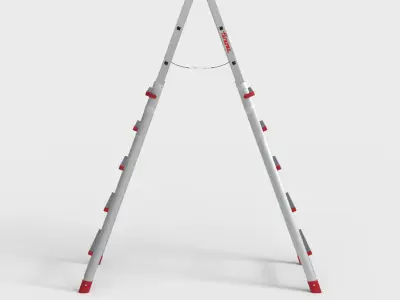 ALUMINIUM TELESCOPIC LADDER Low-poly 3D model