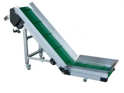customizable electric climbing PVC belt conveyor system 3D model