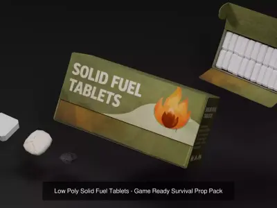 Low Poly Fire Starter Fuel Pack - Game Ready Survival Props