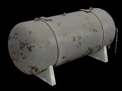 Rusty Metal Cistern - Game Ready  Low-poly 3D model