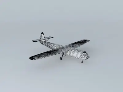 Glider Pegasusbridge Free 3D model