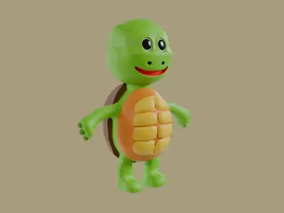 3D model of a cartoon Turtle Free 3D model