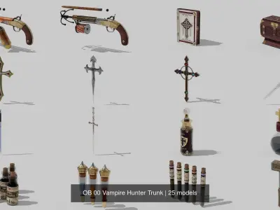 OB 00 Vampire Hunter Trunk 3D Model Pack