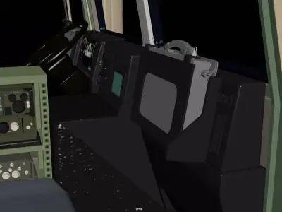 Military Radiation Detection Command Vehicle 3D Model 3D model