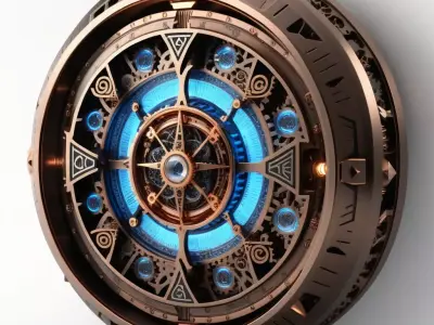 Elaborate SciFi Steampunk Mechanism 3D model