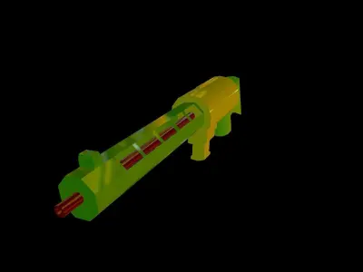Game Ready Gun toy Low-poly 3D model