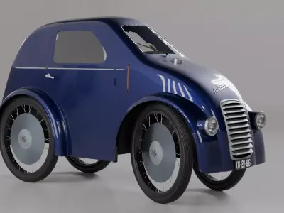 Autobak Legendary Polish Microcar from the 1940s Fully Rigged 3D model