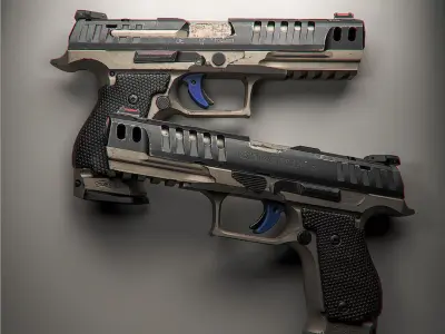 Q5match-pistol-GameReady Low-poly 3D model