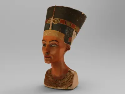Nefertiti statue the Ancient Egyptian Queen Low-poly 3D model