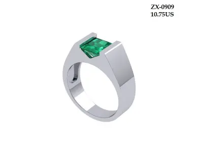 Solitaire Princess Ring 3D print model order