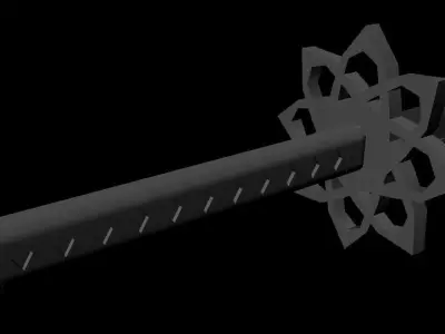KATANA samurai sword Free low-poly 3D model 4