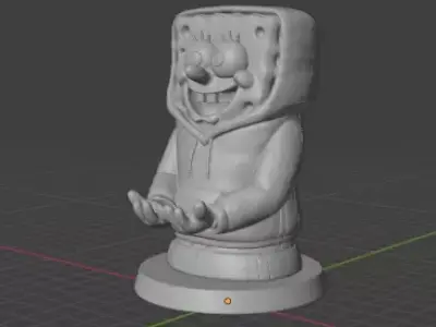 SpongeBob Gamepad Holder STL 3D print model