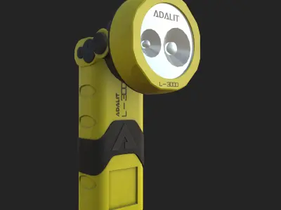 Professional Safety LED Torch  Low-poly 3D model